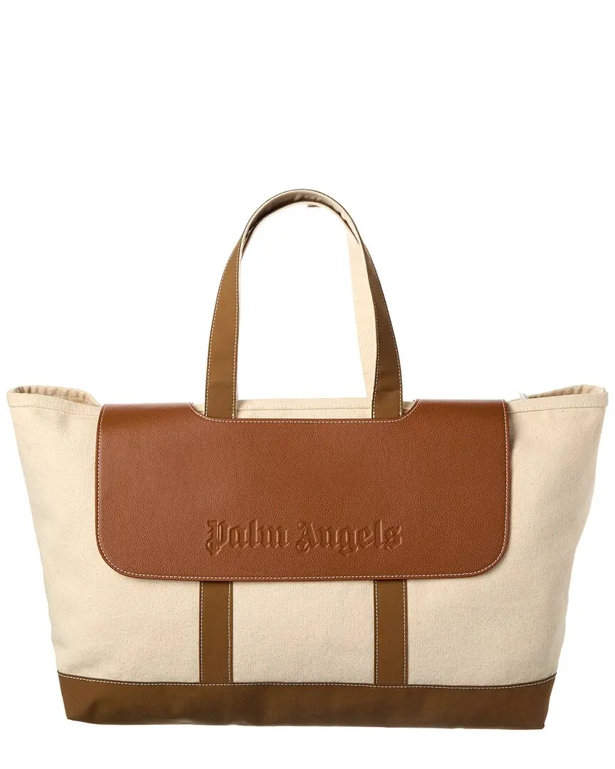 Palm Angels Cabas Canvas & Leather Tote