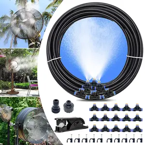 Drip Irrigation System,Outdoor Misting Cooling Drip Irrigation Kit Automatic Irrigation System for Garden, Adjustable Garden Watering Misting System for Greenhouse, Yard, Lawn, Plant
