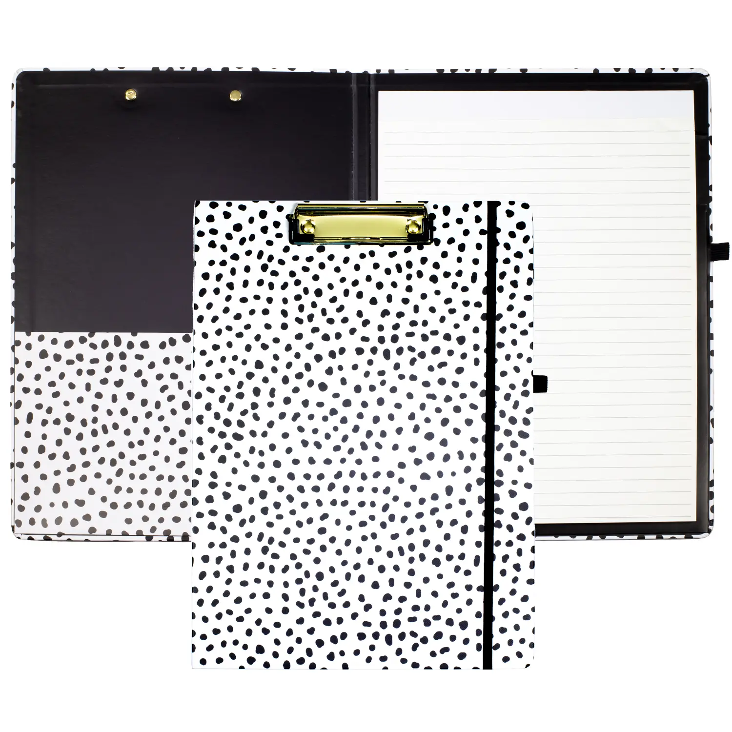 Clipboard Folio, Black Dot