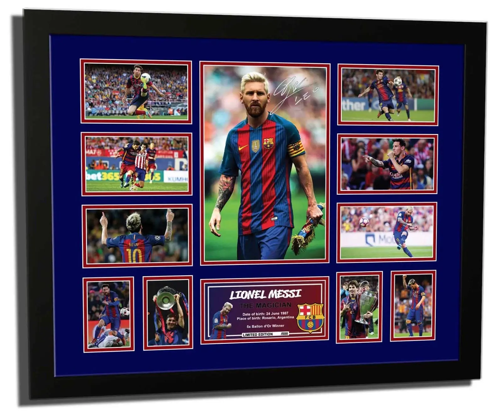 Lionel Messi Fc Barcelona Signed Photo Poster Limited Edition ( Unframed - Print Only )