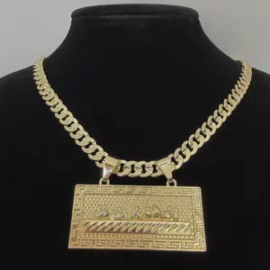 Last Supper Necklace Aztec Elegant Design 14k gold Plated Gift For Him Her