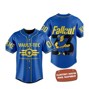 Vault-Tec Fallout Custom Baseball Jersey Shirts