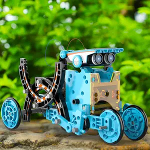 Eco-friendly 12-in-1 solar robot STEM building kit for children aged 8–12,DIY solar-powered robot toy that can assemble 12 different transformable robot designs,science and engineering educational learning toy for both boy and girl,ideal gift for Children