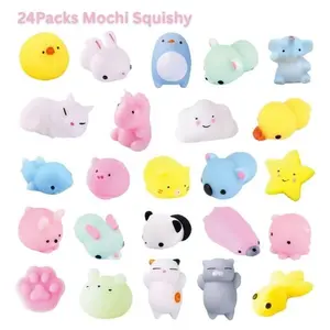 24 Pack Mochi Squishy Toys for Kids – Kawaii Animal Stress Relief Squishies, Easter Basket Stuffers, Easter Egg Fillers for Toddlers, Party Favors & Mother day Gift