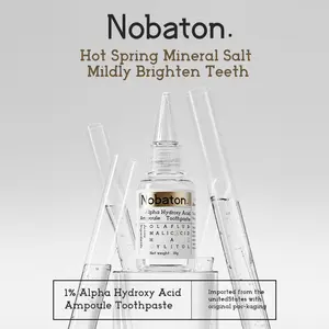 Nobaton Fruit-Acid Stain Polish Toothpaste – 1% AHA Targets Coffee/Tea Stains, Nano-Hydroxyapatite Enamel-Safe Whitening, Tartar Control,For Yellow Teeth