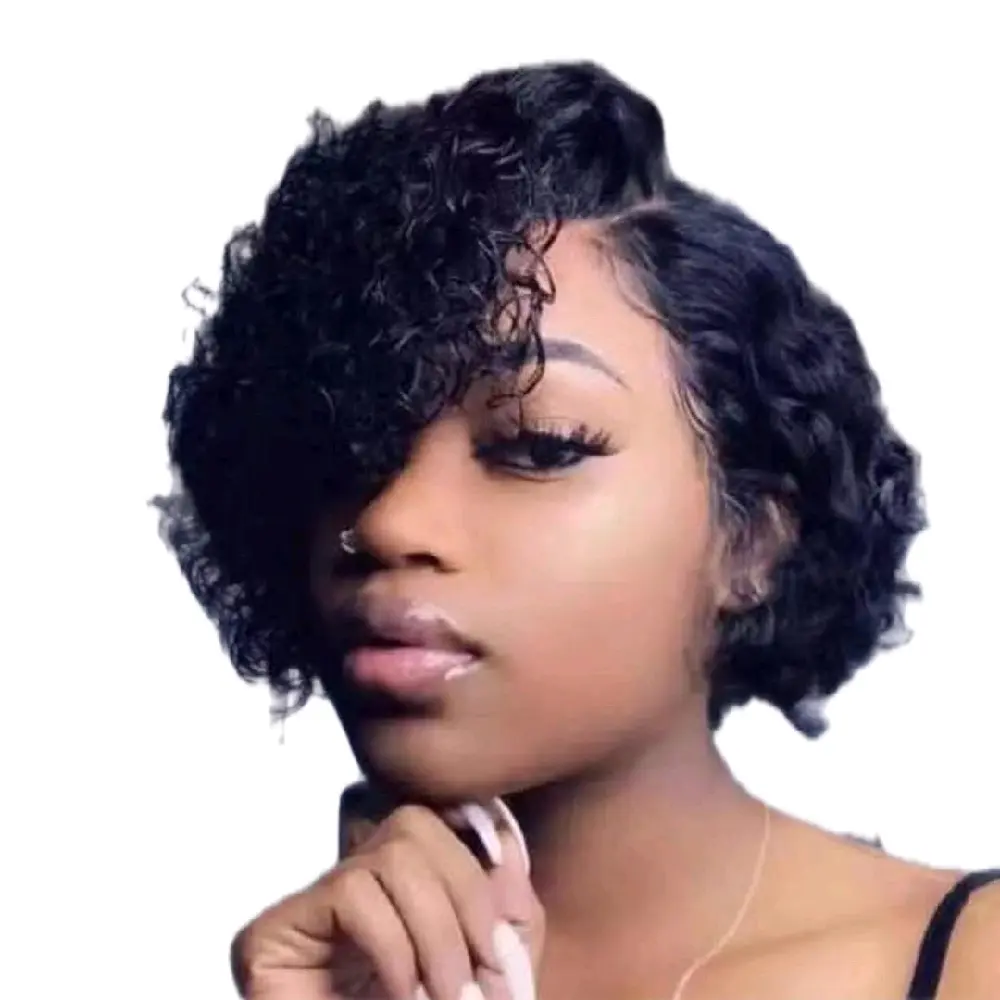 Humain Hair - Natural Hair Texture, Curly Hair, Dark Color, Versatile Styling Options, Ideal for Everyday Wear