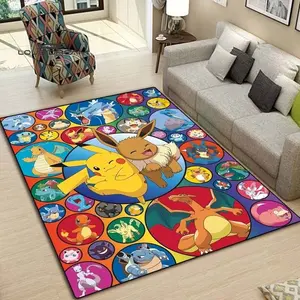 Pikachu Eevee Charizard And Friends Pokemon Rug Home Decor