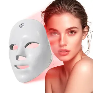 LED Facial Beauty Mask, Home Use Skin Care Beauty Device, USB Charging, Wireless, Eye Protection, Lightweight, Bestselling Gifts for Women to Create Shiny Skin, Female Gifts