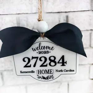 New Home Closing Gifts, Christmas Ornament, Our First Home Ornament Gift, 2023 Zip code ornament, shop local Christmas gifts, North Carolina