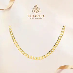 [8mm-23.6inches]【FOLYSTUY (Y139)】 Plain Cuban Chain Necklace for Men & Women  M-Clasp Unisex Evening Chain & Link