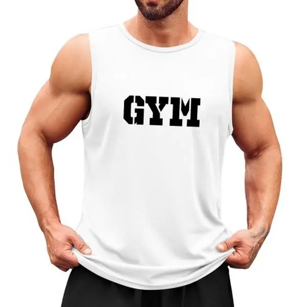 Men's Sports Singlet - Sleeveless Sport T-Shirt, Casual Summer Training Top for Running, Gym