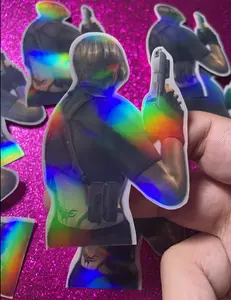 Leon Funny tramp Stamp Holographic STICKER