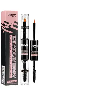 2 in 1 Eyebrow & Eyelash Enhancing Serum – Supports Thicker & Longer Looking Lashes and Brows, Lightweight Fast Absorbing Formula, Dual Brush Heads for AM & PM Use, Natural Nourishing Ingredients, Cruelty Free