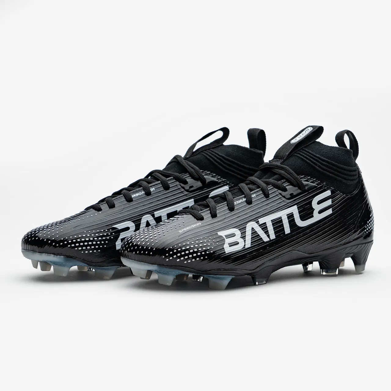 AstroFly Battle Cleats - White with Neon Green Laces - Elite Speed