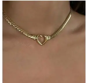 September Laurel  B Initial Heart Miami Cuban Link Necklace, Adjustable Braided Stainless Steel Unisex Necklace, Elegant Rose Bear Letter Pendant, Fashion Jewelry for Women and Men
