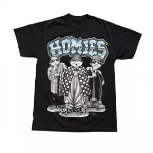 Vintage Homies Signature Black Graphic T-Shirt Adult DGA Tees Cotton D Gonzales, Size S- 3XL,Gift For Women Top Underwear Streetwear Casual
