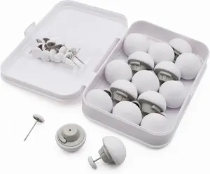 Duvet Pin Duvet Clips 16 Sets, Duvet Cover Pins Comforter Clips with Soft Fabric Material, Double Sided Pin Fasteners for Quilt, Cushions, Curtains - White