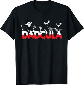Mens Dadcula Dad Halloween T-Shirt - Janessaho Shop 65B099FHK7W9