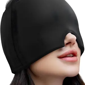 Migraine Relief Cap, Headache Relief Cap Mask, Cooling Odorless Gel Ice Head Wrap, Soothing Tension Stress Hangover Puffy Eyes Relief
