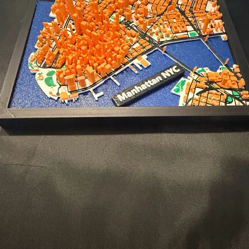3D-Printed Lower Manhattan Model