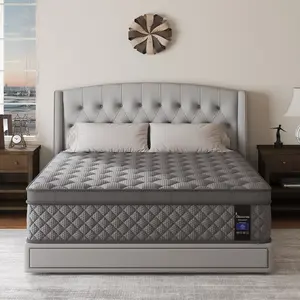 Twin Full Queen King Mattress, 10/ 12 inch  Hybrid Mattress with Gel Memory Foam and Individually Pocket Innerspring Euro Top Mattresses Medium Firm for Motion Isolation, Edge Support