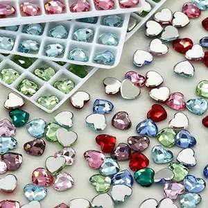 Heart Shape Flat Back High Quality K9 Crystal Nail Gems Jewelry Making Phonecase Decoration