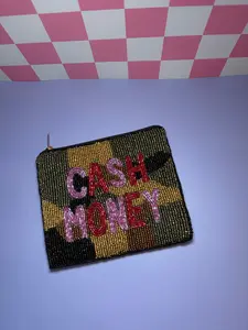 XL Cash Money - Beaded Pouch