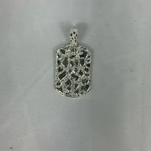 925 Silver Nugget Pendant 49mm x 25mm