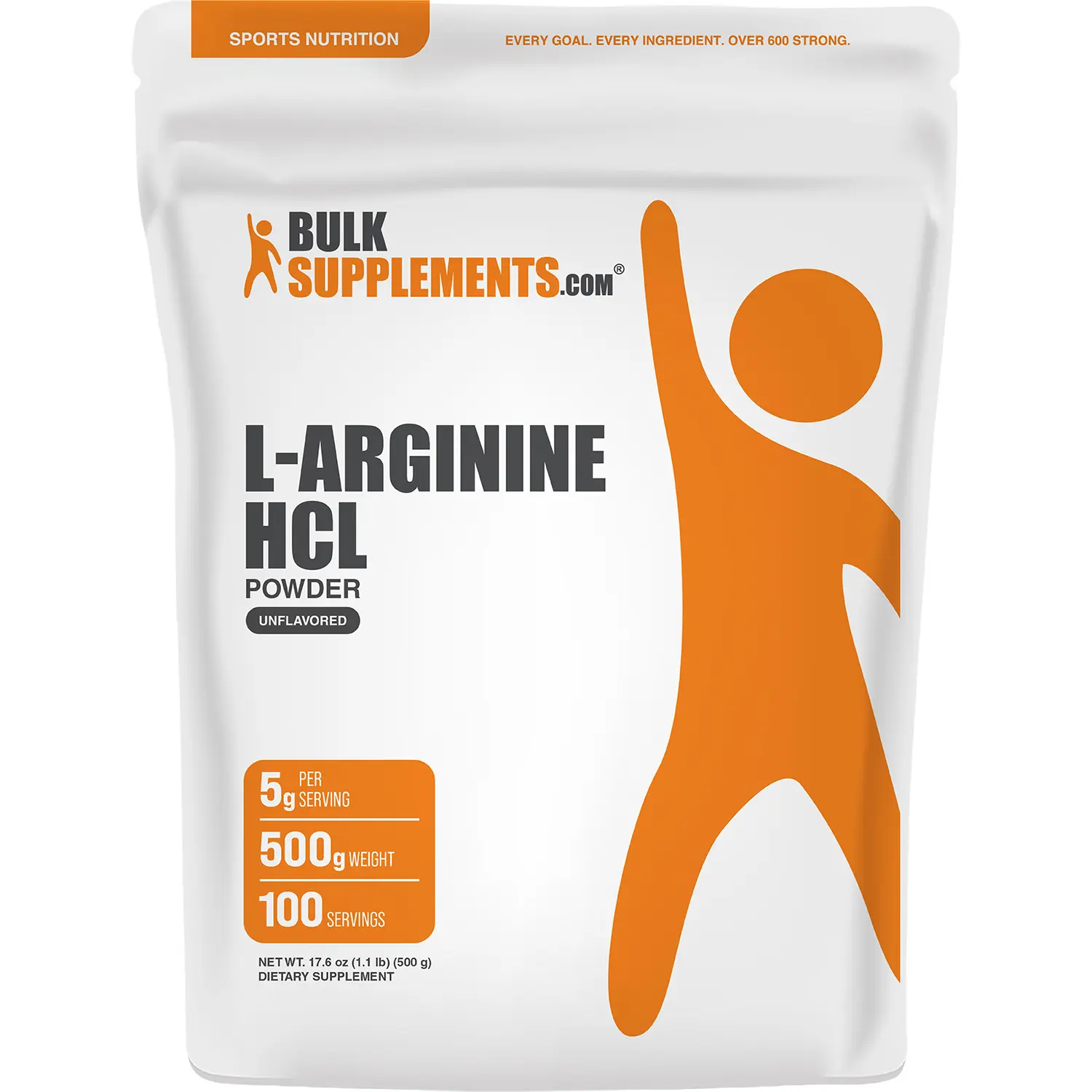 BulkSupplements L-Arginine HCl Powder - Pure Amino Acid Dietary Supplement - Supports Immune Function, Exercise Performance, Muscle Health - 5g per Serving - 100g-1kg Sizes - Pure Amino Acid for Confident Use, Protein Powder