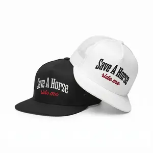 Funny "Save a Horse Ride Me" Adjustable Trucker Hat - Breathable Graphic Snapback Fit Cap with Exclusive Colors, Statement Fashion Accessory