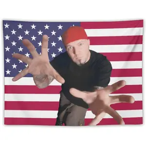 Limp Bizkit Nu Metal Tapestry, 90's Vintage Graphic Print Poster, Retro Aesthetic Wall Hanging Flag Banner, 30"x40" Peach Home Decor Decoration for Vintageroom