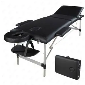 Mobile 84"L Aluminum Massage Table Bed, Carry Case, 3 Fold, Health Beauty SPA