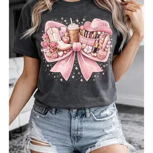 Boots, Bow & bad decisions Graphic Tee | Southern Girlie Shirt | Cute Western Tee