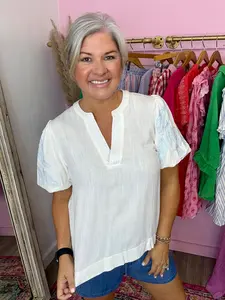 White Linen Top