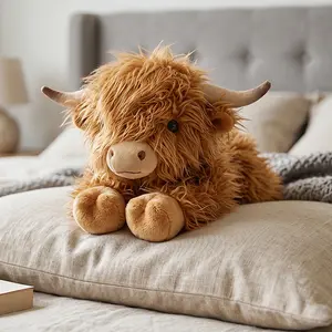 CUCKOOL 15"|1.7Lbs Highland Cow stuff Plushies toys, Weighted Stuffed Animal stich stuff Plushies, toy Gift idea  Microwavable Heating Pad for Cramps, Pain Stress Relief, Heatable Coolable Lavender Scented for Anxiety, birthday gift idea for girlfriend