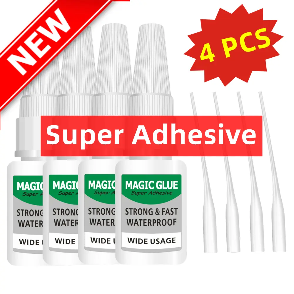 Magic Glue Cyanoacrylate - Super Strong Adhesive for All Materials, Perfect for Repairing and Crafting. Wood Glue, Clear, Fast, Metal, Nail, Fabric, Plastic Glue, Clear, Liquid Glue,  Pegamento