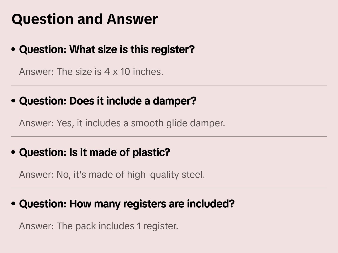 TRUEaire Mobile Home Floor Register 4 x 10 White