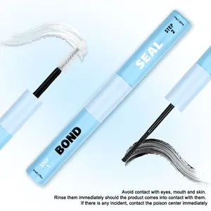 5pcs/3pcs/1pc DIY Eyelash BOND&SEAL, Makeup Product with 72-Hour Strong Hold, Long-Lasting Waterproof Formula, Suitable for DIY Eyelash Extensions and Personal Home Use (5ml Black Bond + 5ml Clear Seal)