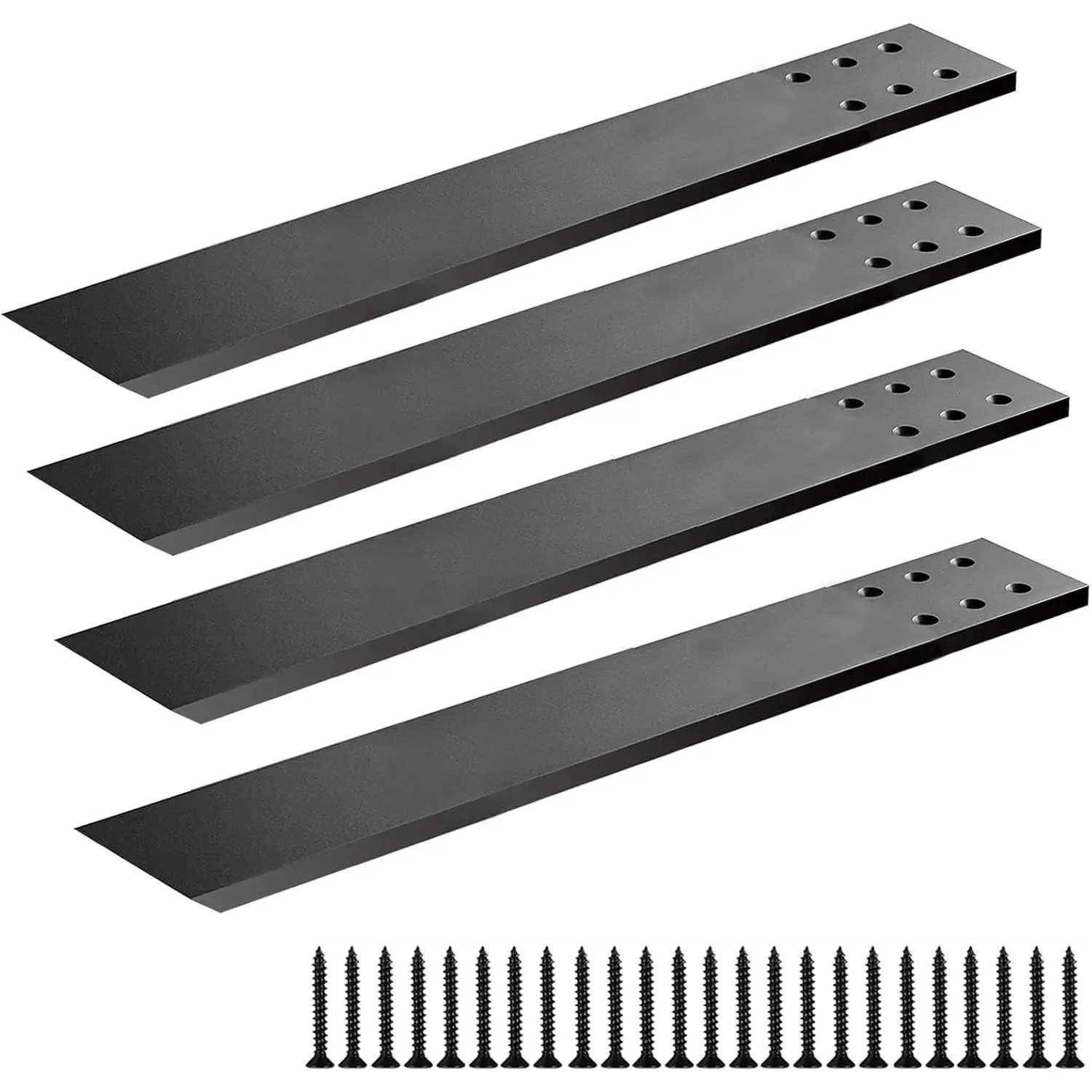 LX2.5 4 Pack Granite Bar Support Brackets - 20" L x 2.5" W, 3/8" Thick, Heavy Duty Floating Brackets for Quartz//Concrete Countertops - Screws Included