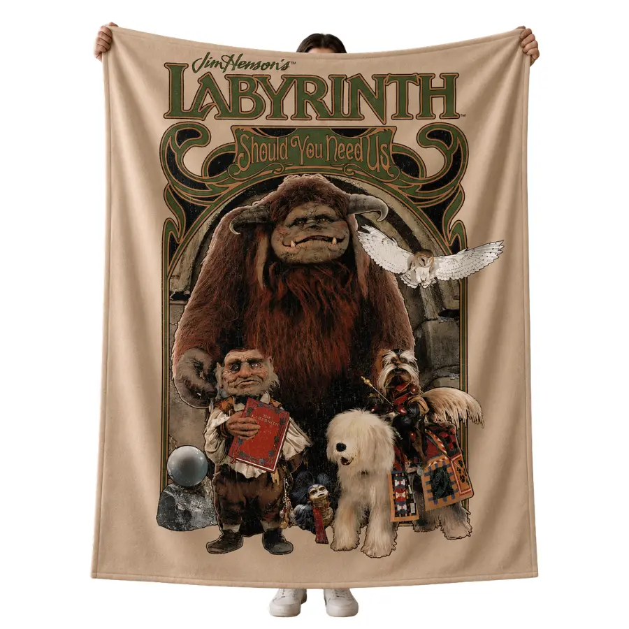 Fantasy Creature Monster Throw Blanket Soft Cozy Fleece Blanket Mythical Troll Goblin Fantasy Art Home Decor Gift