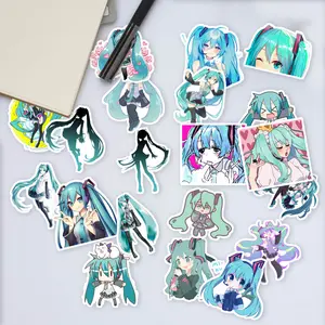 Stickers Pack 20 Pcs HATSUNE Skateboard Bumper MIKU Guitar Bike Aesthetic Colorful Bottle Laptop Luggage Water Waterproof Car Vinyl
