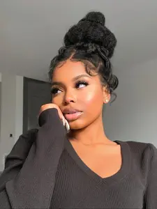 Women's HD Lace Wig, Coily African Braids Style, Short Haircut Design, Perfect for Halloween & Daily Wear, All-Season Comfortable Fit