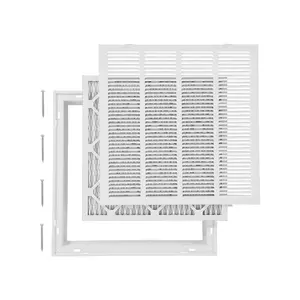 VEVOR Return Air Filter Grille, Fits W20x H20in Duct Opening Size, Filter Included, Return Air Vent Cover for Wall, Powder-Coated Steel Return Air Grill Detachable Face/Door for 1 inch Filters