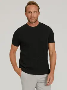Mott & Bow - Cotton Waffle Curved Hem Crew - ttk
