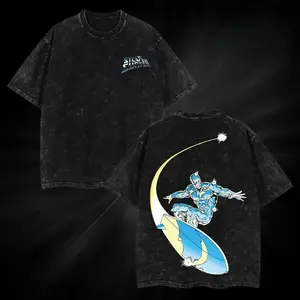 Vintage T-shirt V4, oversized washed MCU comic T-shirt, double-sided printed superhero pattern T-shirt, vintage streetwear, cotton men's clothing, fan gift, unisex party T-shirt