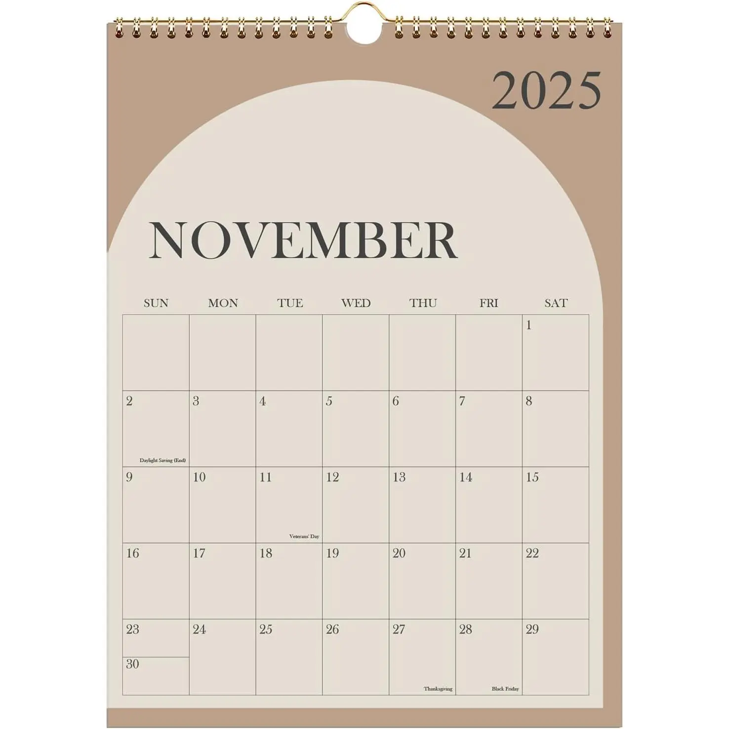 Calendar 2025-2026 - 20 Months Wall Calendar from November 2025 - June 2027, 2026 Wall Hanging Calendar Planner with Thick Paper, 12" x 14.5", Beige