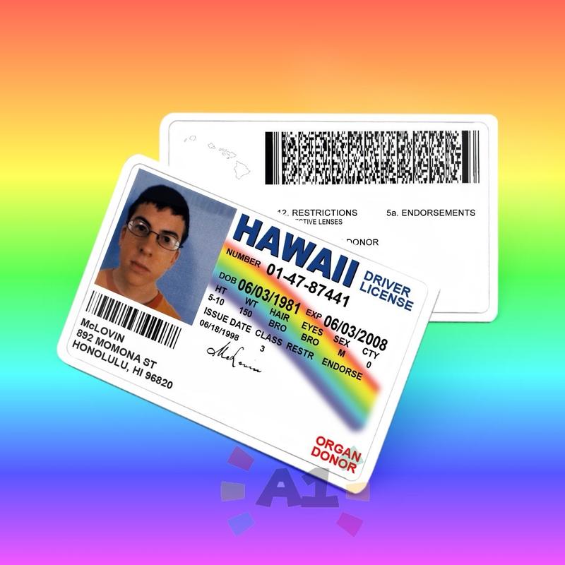 McLovin Superbad ID card Driver License Custom Printed Card Movie Prop Fun Gag Gift