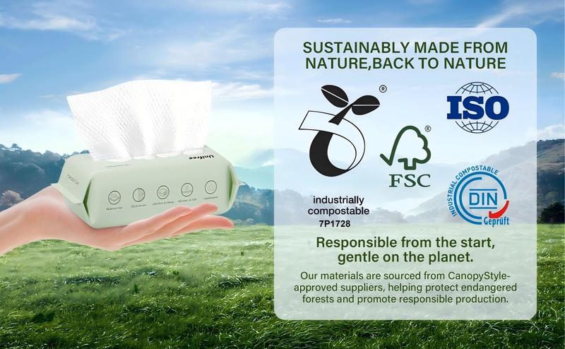 Unifree Facial Towel | Disposable Face Towels | Soft Gentle Eco-Friendly Personal Dry Wipes for Skincare and Household | Single-Use Cleansing Cloth | Biodegradable Towelette Unifree Facial Towel | Disposable Face Towels | Soft Gentle Eco-Friendly Personal Dry Wipes for Skincare and Household | Single-Use Cleansing Cloth | Biodegradable Towelette