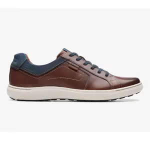 Clarks Men's Leather Lace Up Sneaker- MapstoneLace