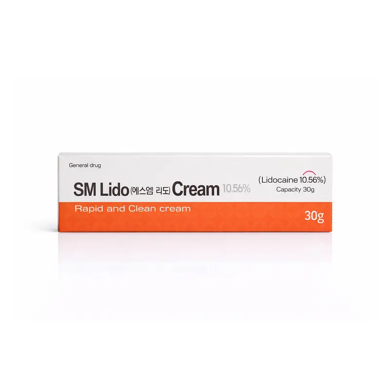 SM Lido Cream 10.56% - 30g Rapid Numbing Cream for Sensitive Skin Repair & Pain Relief in Laser Treatments & Microneedling